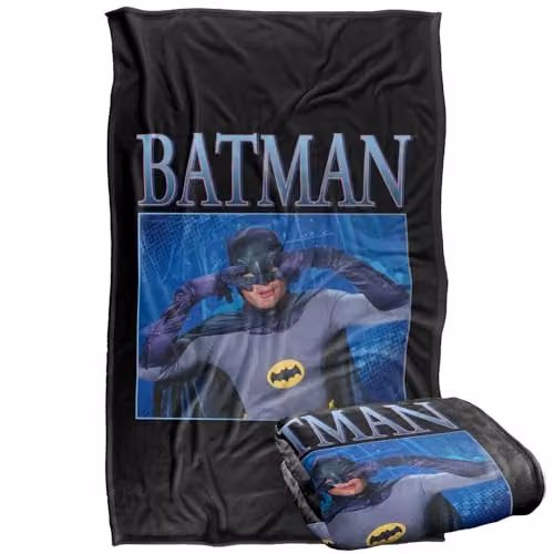 LOGOVISION Batman Classic TV Series Super Soft Fleece Throw Blanket, Multicolour, W: 91 cm x D: 147 cm