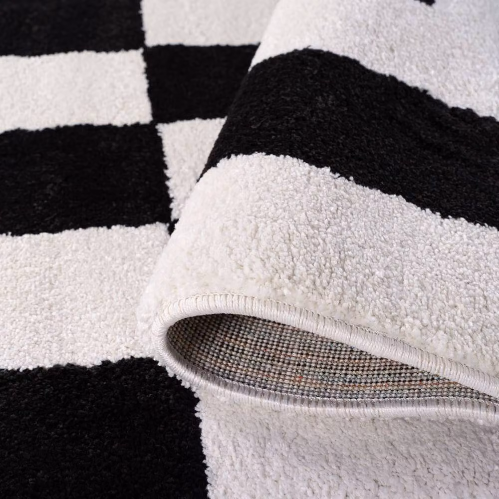 THE RUGS Joli Geometric Soft and Dense Pile Living Room and Bedroom Rug in Black, W: 80 cm, L: 150 cm – 6
