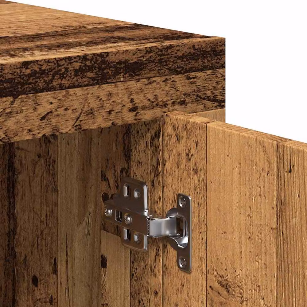 Berkfield Home Rustic Old Wood Sideboard in Brown, W/D/H: 80 x 40 x 75 cm – 6