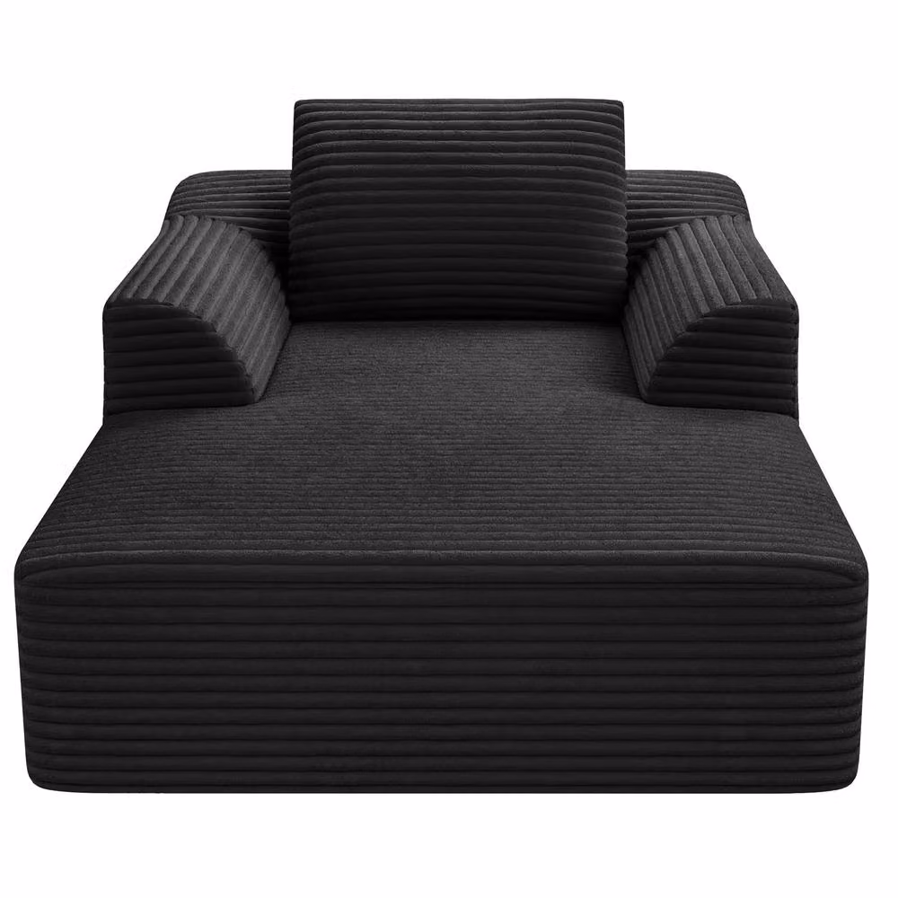 Dprodo Modular High Density Foam Chaise Lounge Sofa in Black – 8