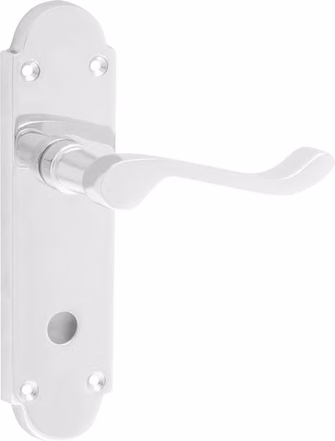 Hiatt Chrome Bathroom Door Handle
