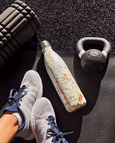 S'well Stainless Steel Reusable Water Bottle, 750ml, Calacatta Gold, Vacuum Insulated and BPA Free – 3