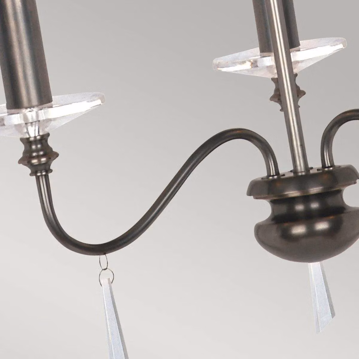 Netlighting Finsbury Park 3 Light Chandelier in Old Bronze and Brown – 2