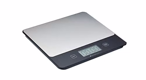 MasterClass Digital Kitchen Scales for Dry and Liquid Ingredients in Silver and Black with 5 kg Capacity