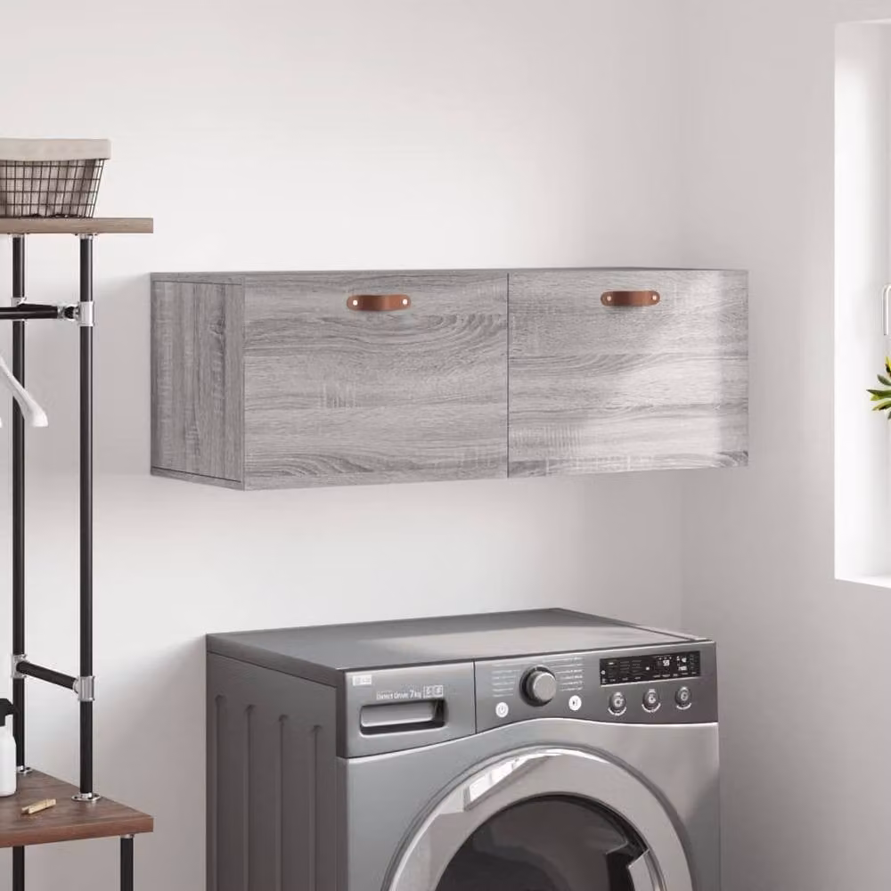 Berkfield Home Wall Mounted Cabinet in Grey Sonoma, W/D/H: 100 x 36.5 x 35 cm – 2