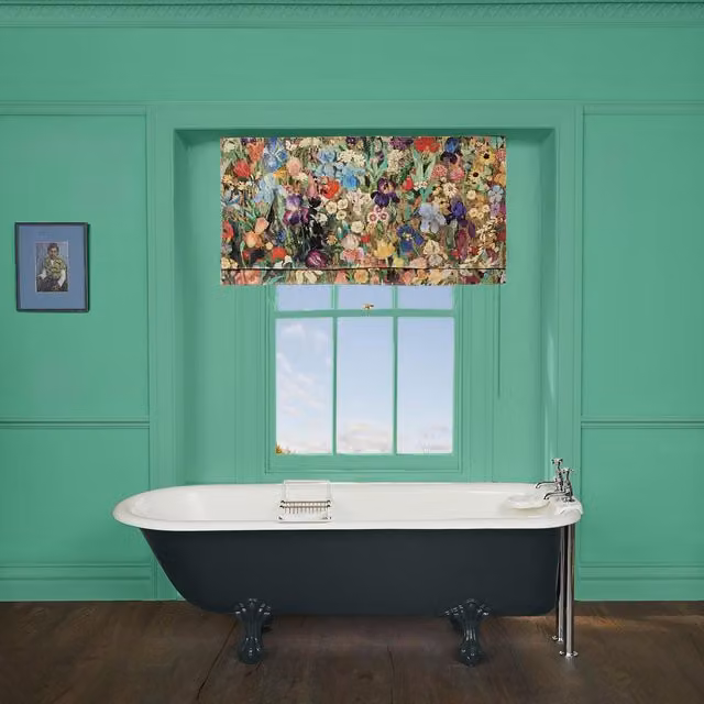 House of Hackney Floribunda Magna Velvet Blind in Multicolour Floral Pattern