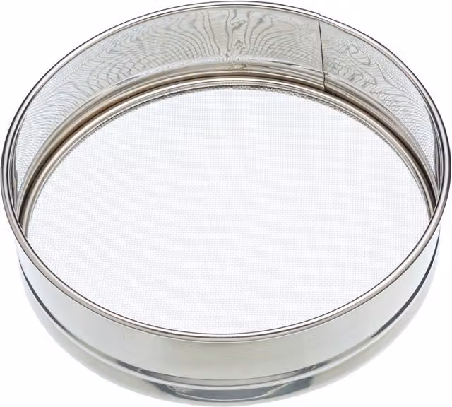 KitchenCraft Stainless Steel Fine Mesh Round Drum Sieve, Silver, Diameter: 20 cm