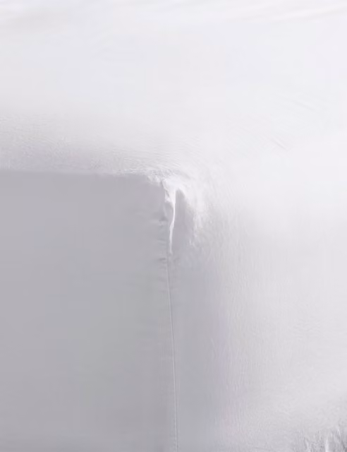 Bedfolk Pure Cotton 300 Thread Count Washed Deep Fitted Sheet, White, W: 180 cm, D: 200 cm