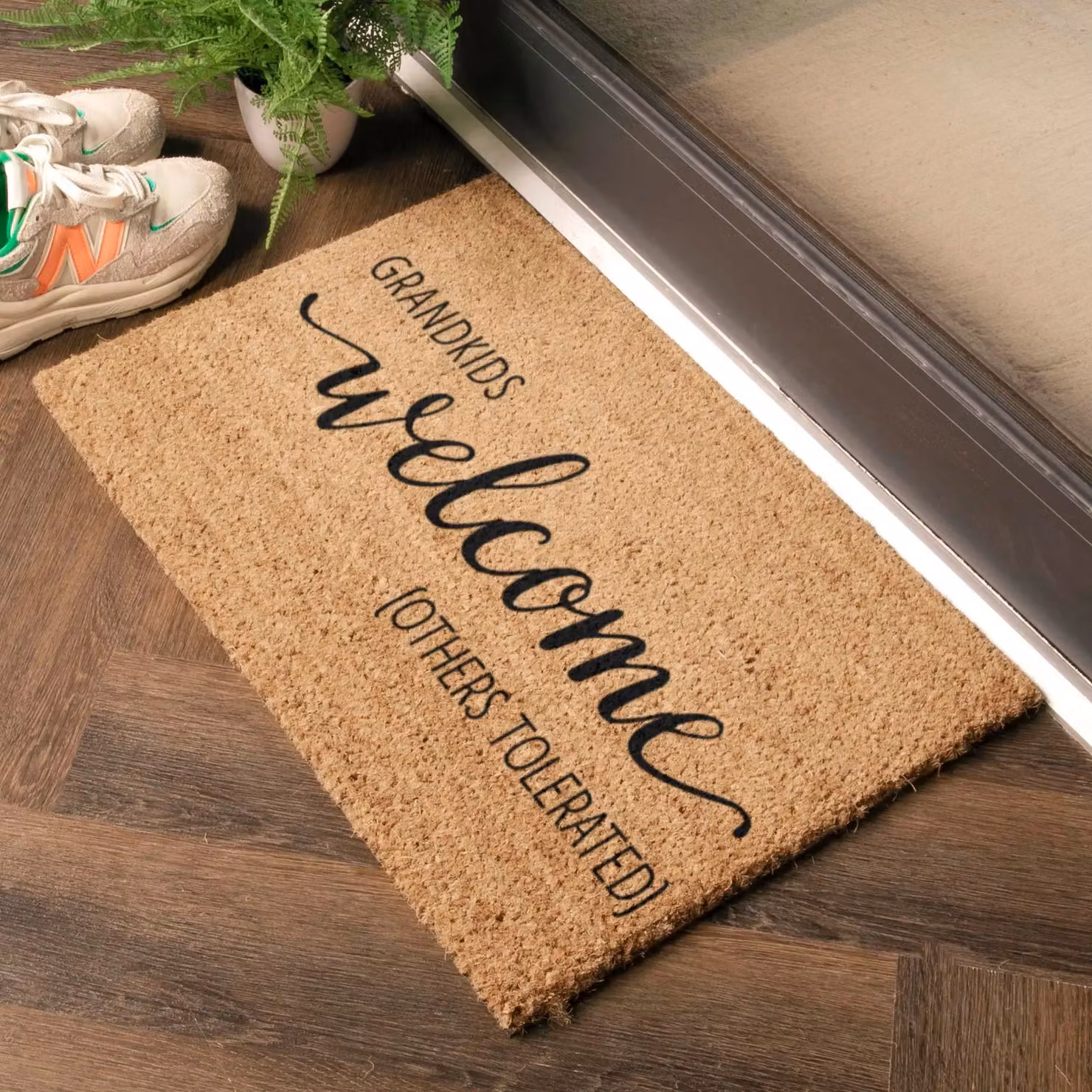 Artsy Mats Grandkids Welcome Others Tolerated Doormat, Brown, W/D: 60 x 40 cm – 2