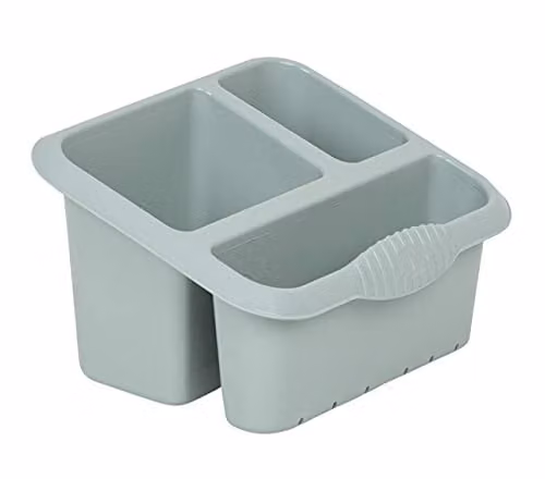 Wham Green Plastic Cutlery Drainer Holder Sink Tidy Caddy