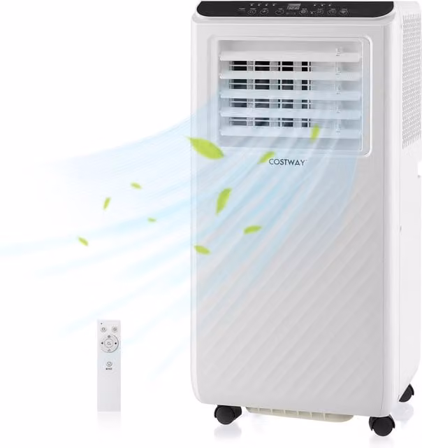 Costway 7000 BTU Portable Monobloc Air Conditioner and Quiet Air Cooler with Remote Control, White