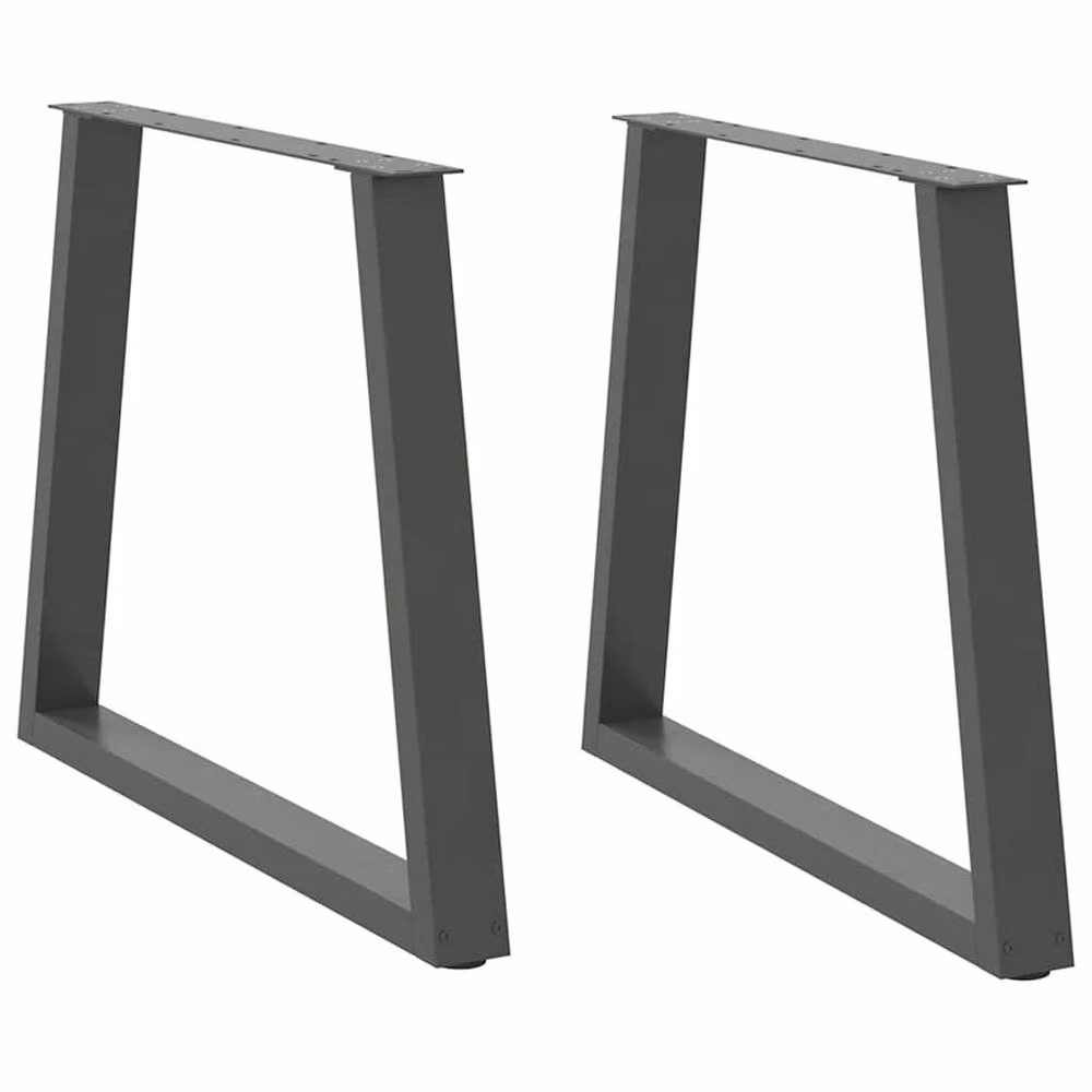 Berkfield Home V-Shape Dining Table Legs, 2 Pieces, Anthracite Steel, H: 70 x (72-73.3) cm – 1