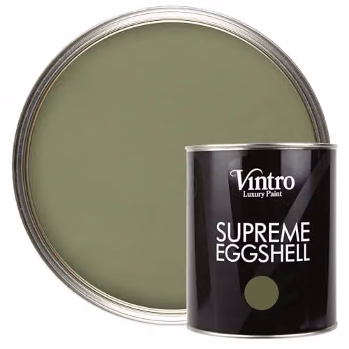 Vintro ChiffChaff Green Eggshell Paint for Walls, Wood and Trim, 1 Litre