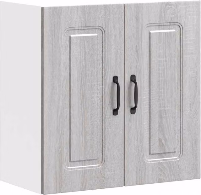Berkfield Home Kalmar Wall Mounted Kitchen Cabinet in Grey Sonoma Matt Engineered Wood