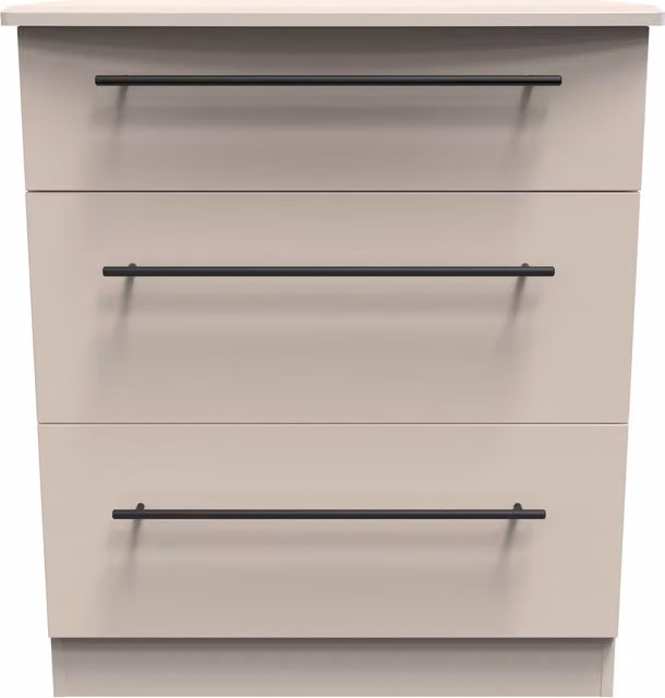 2 U Howard 3 Drawer Deep Chest in Taupe Beige