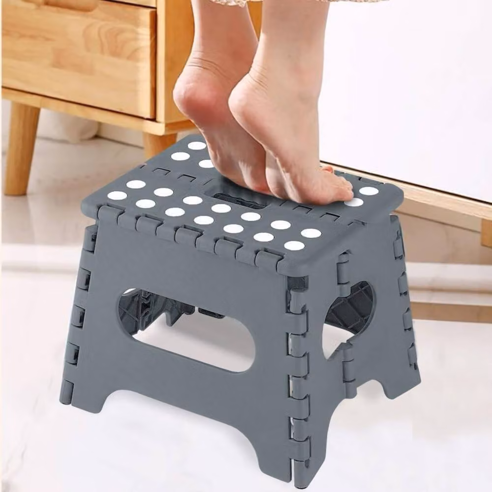 ATEK Small Foldable Non-Slip Step Stool for Toddlers in Grey – 2