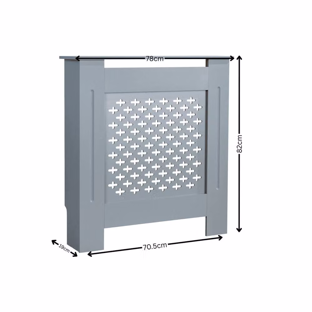 Nordara Grey Modern MDF Wooden Small Radiator Cover, Width: 100 cm – 2