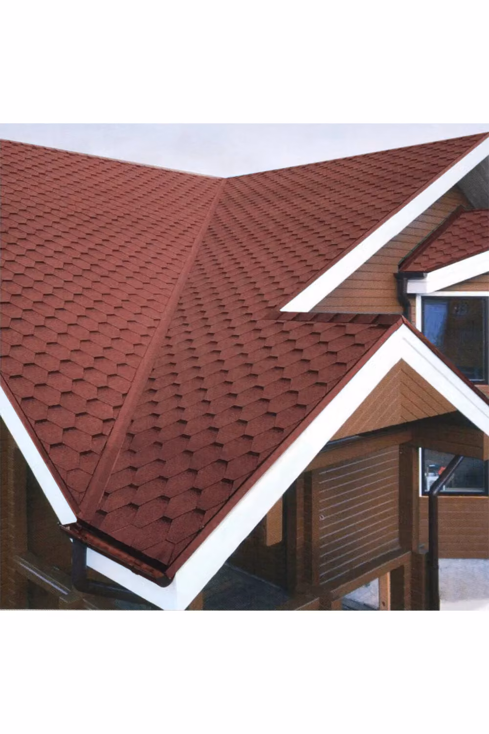 Living and Home 18-Pack Red Mosaic Asphalt Shingles for House and Shed Roofing Tiles – 2