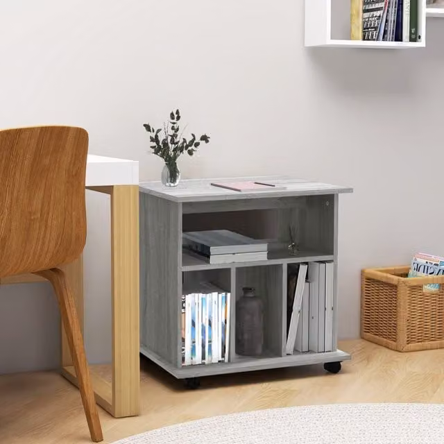 Berkfield Home Rolling Cabinet in Grey Sonoma, W/D/H: 60 x 45 x 60 cm – 1