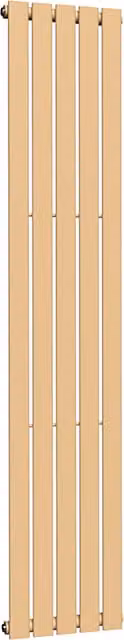 Lux Heat Flat Coloured Vertical Steel Radiator in Caramel Fudge, H: 180 cm, W: 35 cm