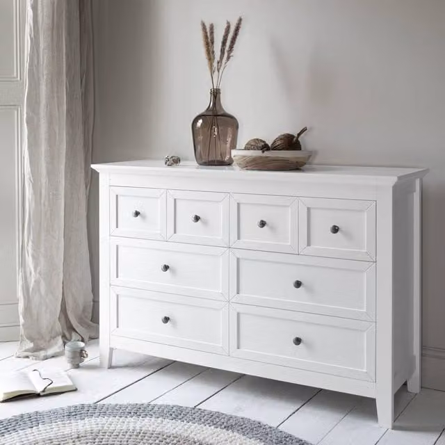 Nöa and Nani Karlstad 8 Drawer Chest of Drawers in White – 1