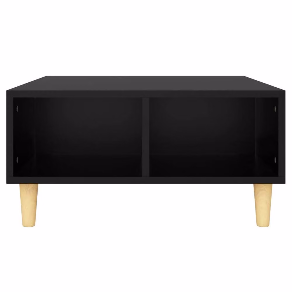 Berkfield Home Black Square Coffee Table in Engineered Wood W/D/H: 60 x 60 x 30 cm – 4