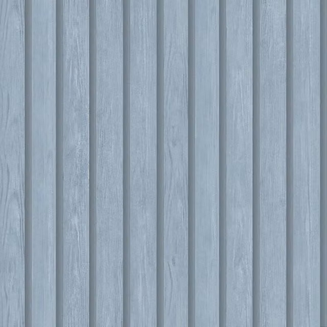 Holden Decor Blue Wood Slats Striped Matt Wallpaper Roll