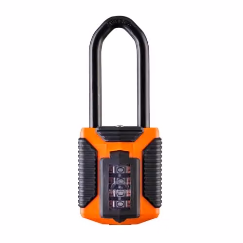 Squire CP50 Long Shackle All Terrain Heavy Duty 4 Wheel Combination Padlock in Orange – 1