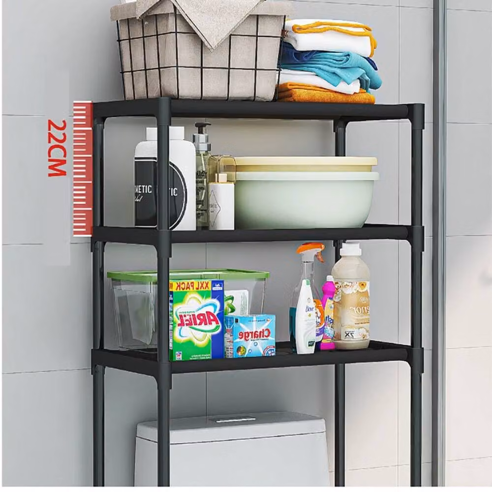 Havendro 3 Tier Over The Toilet Storage Metal Bathroom Shelf Rack in Black – 4