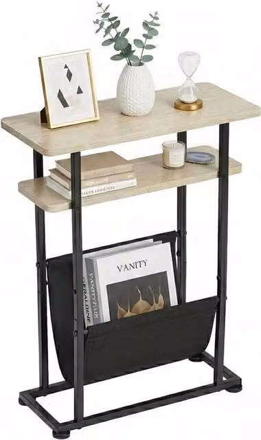 FORGEVIO Oak Small Side Table, W/D/H: 43.15 x 18.0 cm x 55.0 cm – 1