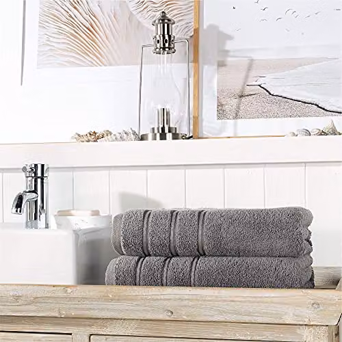 Christy Antalya 6 Piece Luxury Turkish Cotton Towel Set in Grey, 600GSM – 2