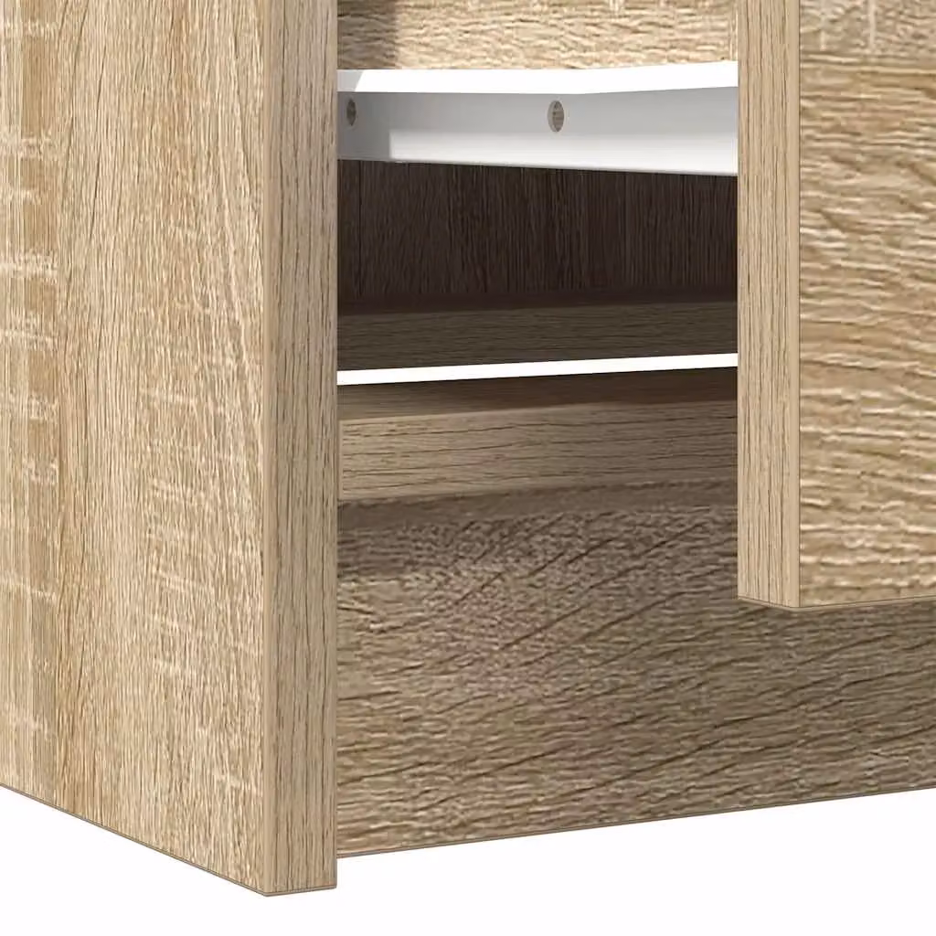 Berkfield Home Modern Sonoma Oak TV Cabinet in Brown, W/D/H: 40 x 35 x 54 cm – 3