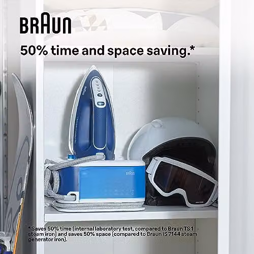 Braun CareStyle Compact Pro Steam Iron, Blue, 2400W with Vertical Steam and Anti-Calc Function – 3
