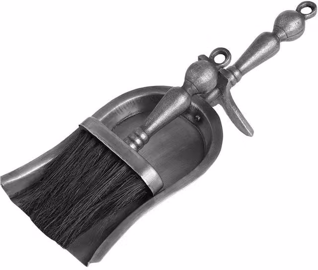 Hill Interiors Hearth Tidy Set in Silver Antique Pewter Effect Metal Finish – 1