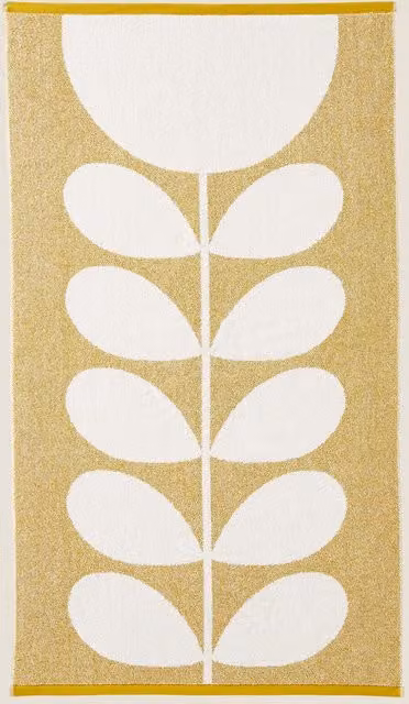 Orla Kiely Yellow Sunflower Pure Cotton Terry Towel
