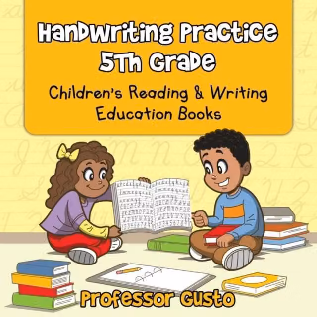 Professor Gusto Handwriting Practice 5th Edition Childrens Penmanship Book in Multicolour