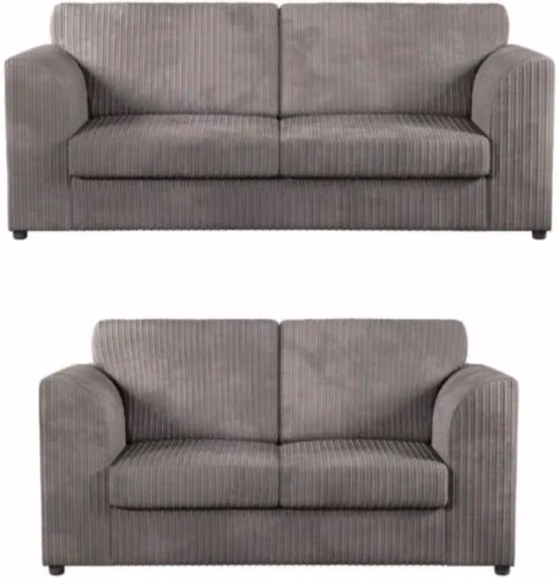 Snug Furniture Birmingham Ltd Chicago 3+2 Sofa Set in Grey Jumbo Cord
