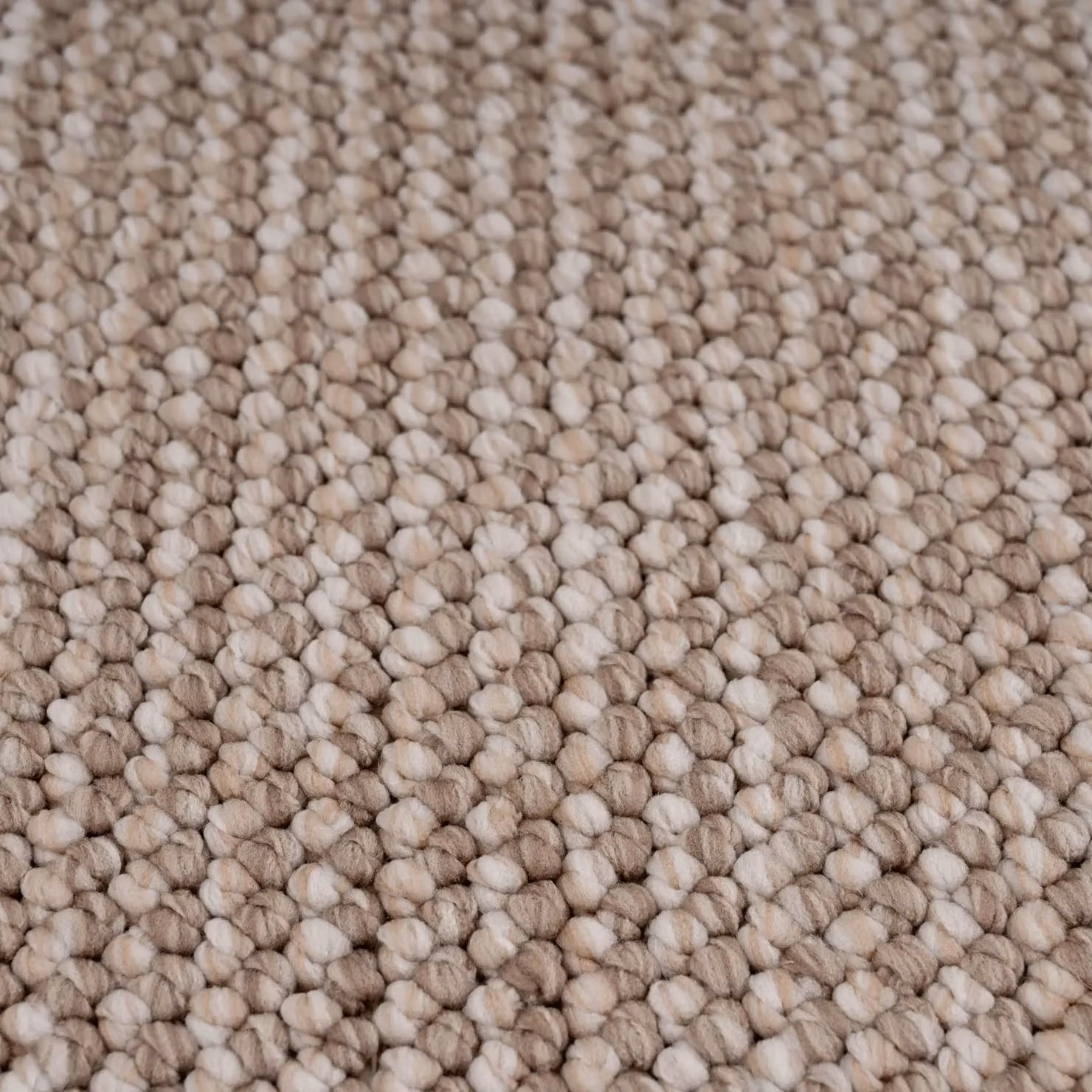 Kukoon Minimalist Cream and Beige Soft Boucle Textured Bedroom Area Rug W: 80 cm, L: 150 cm – 2