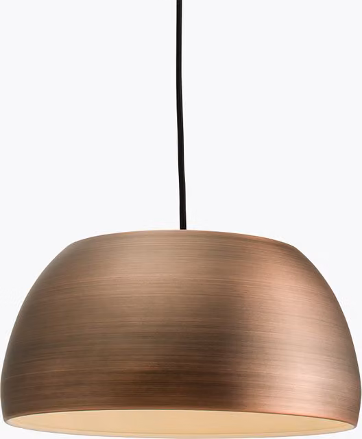 Perch & Parrow Alda Antique Brass Pendant Light in Gold/Brass and Bronze Metal Dome Design