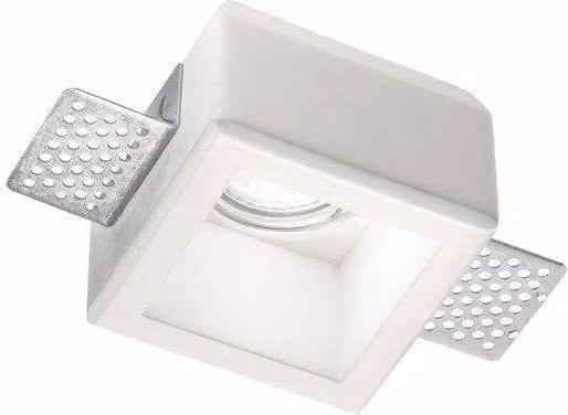 Netlighting Samba White Plaster Recessed Ceiling Lamp with 1 GU10 Light