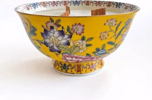 Candle Up Pastel Yellow Oriental Candle
