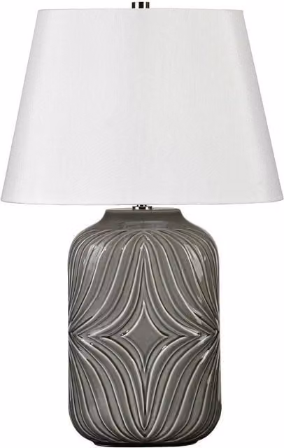 Netlighting Muse Grey Ceramic Table Lamp with E27 Socket
