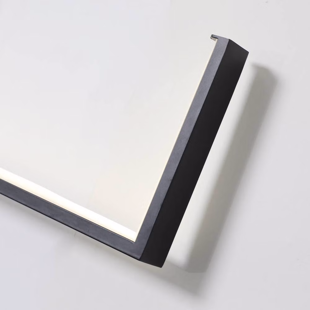 NIVOR Black Aluminium LED Flush Mounted Dimmable Wall Light with Remote Control, 140 cm – 4