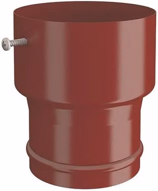 Lindab Galvanised Steel Hose Connector, Red, 87 mm