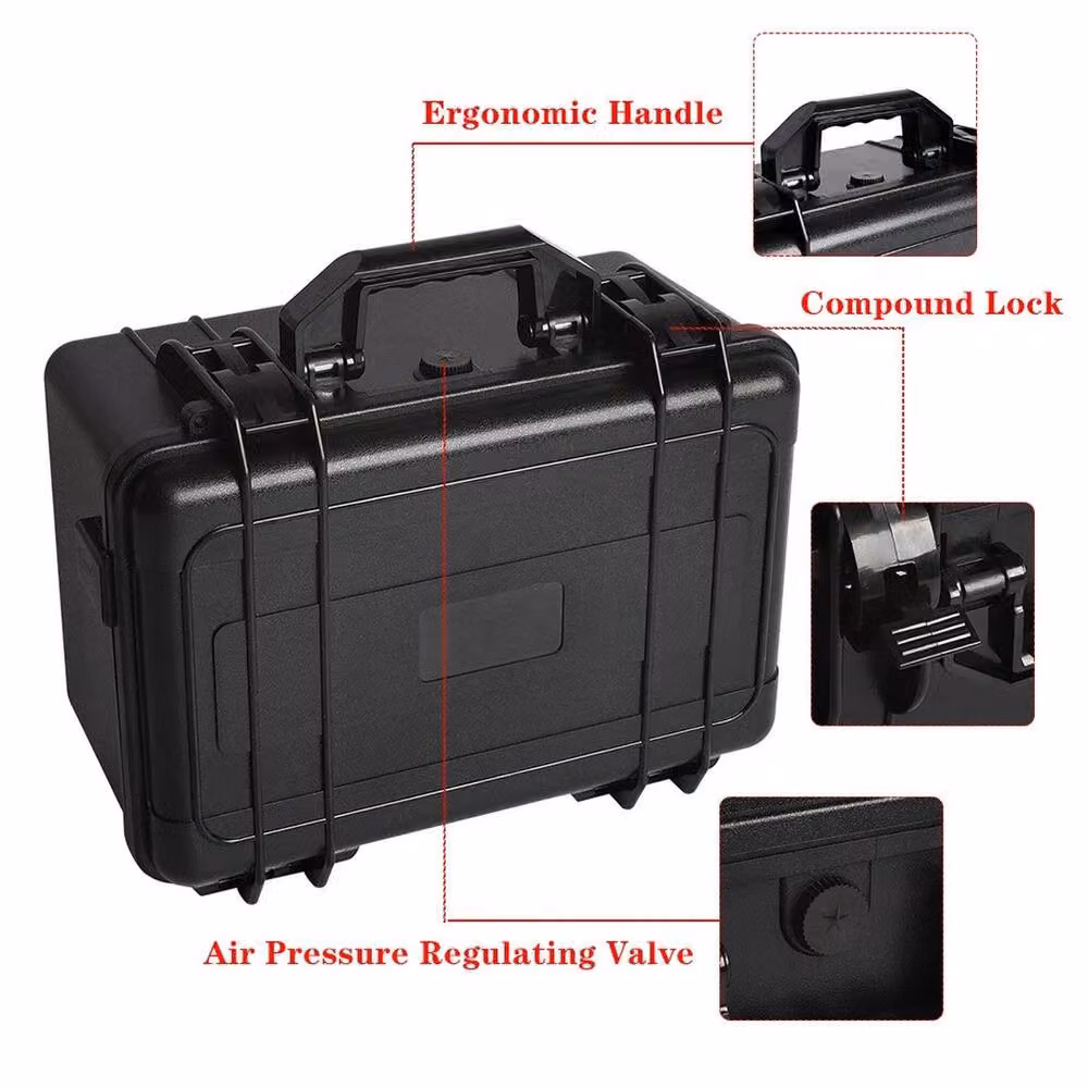 PAWNORA Waterproof Shockproof Hard Camera Carry Case in Black, W/D/H: 46 x 34 x 21 cm – 3