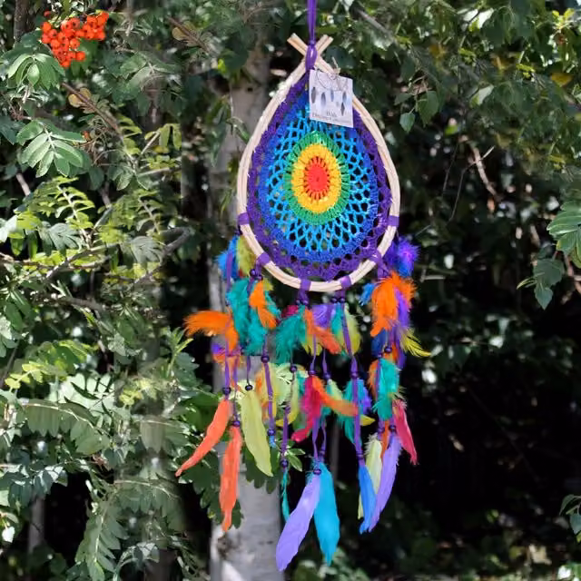 KDMK Bali Dream Catcher Multi Colour Teardrop Boho Wall Decor
