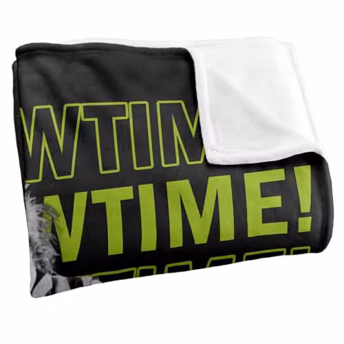 LOGOVISION Beetlejuice It's Showtime Repeat Super Soft Silky Touch Fleece Throw Blanket, Multicolour, W: 152 cm, D: 127 cm – 2