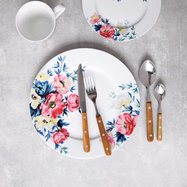 Mikasa Clovelly Pink Floral Porcelain Side Plate, 19 cm