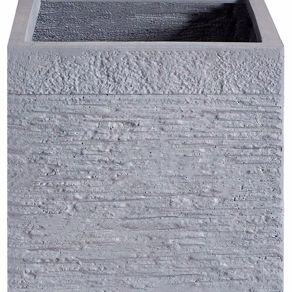 Wyld and Coco Grey Fibre Clay Square Planter W: 30 cm, D: 28 cm, H: 30 cm – 2