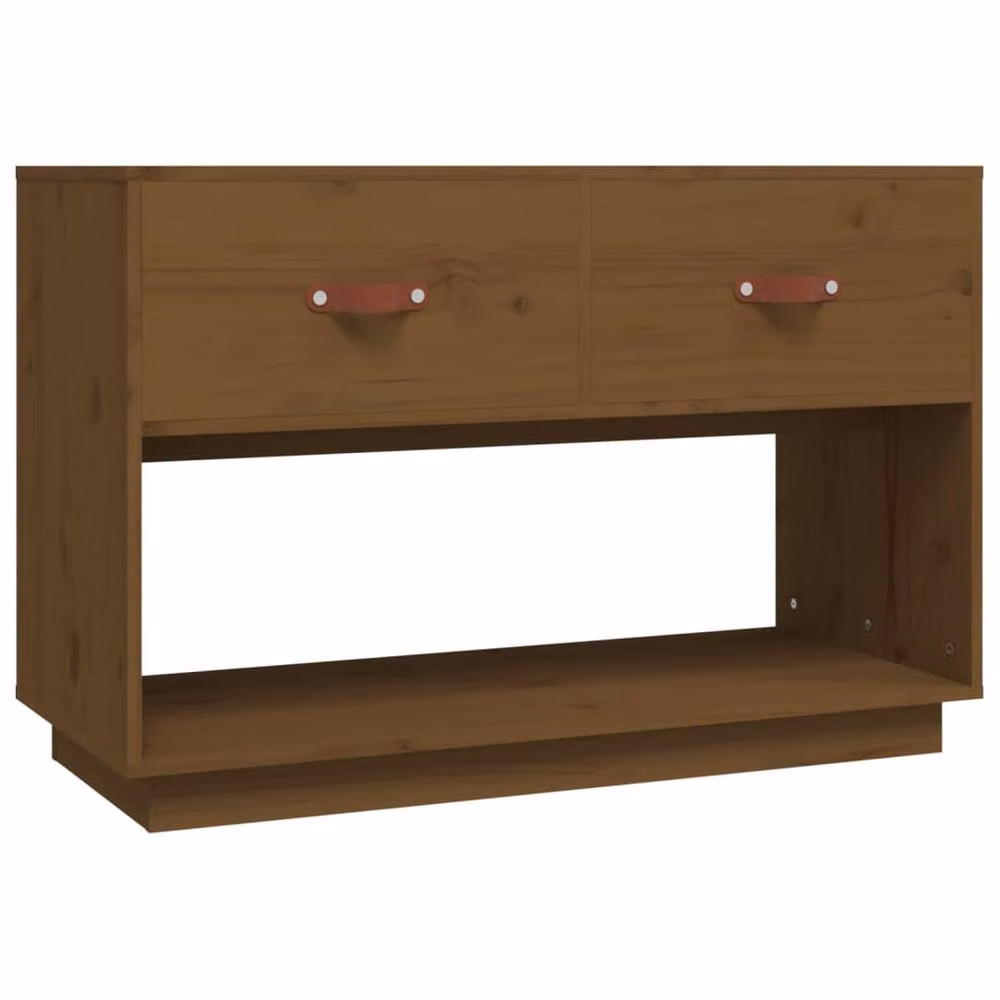Berkfield Home Honey Brown Solid Wood Pine TV Cabinet W/D/H: 90 x 40 x 60 cm – 3